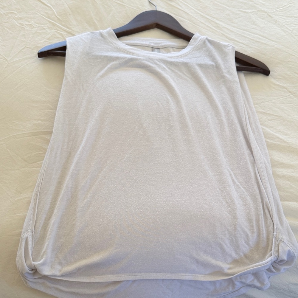 Athleta White Muscle Top